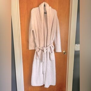 Barefoot Dreams Cream and Pink Plush Robe